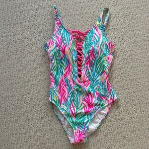 Lilly Pulitzer one piece size 12. Worn once